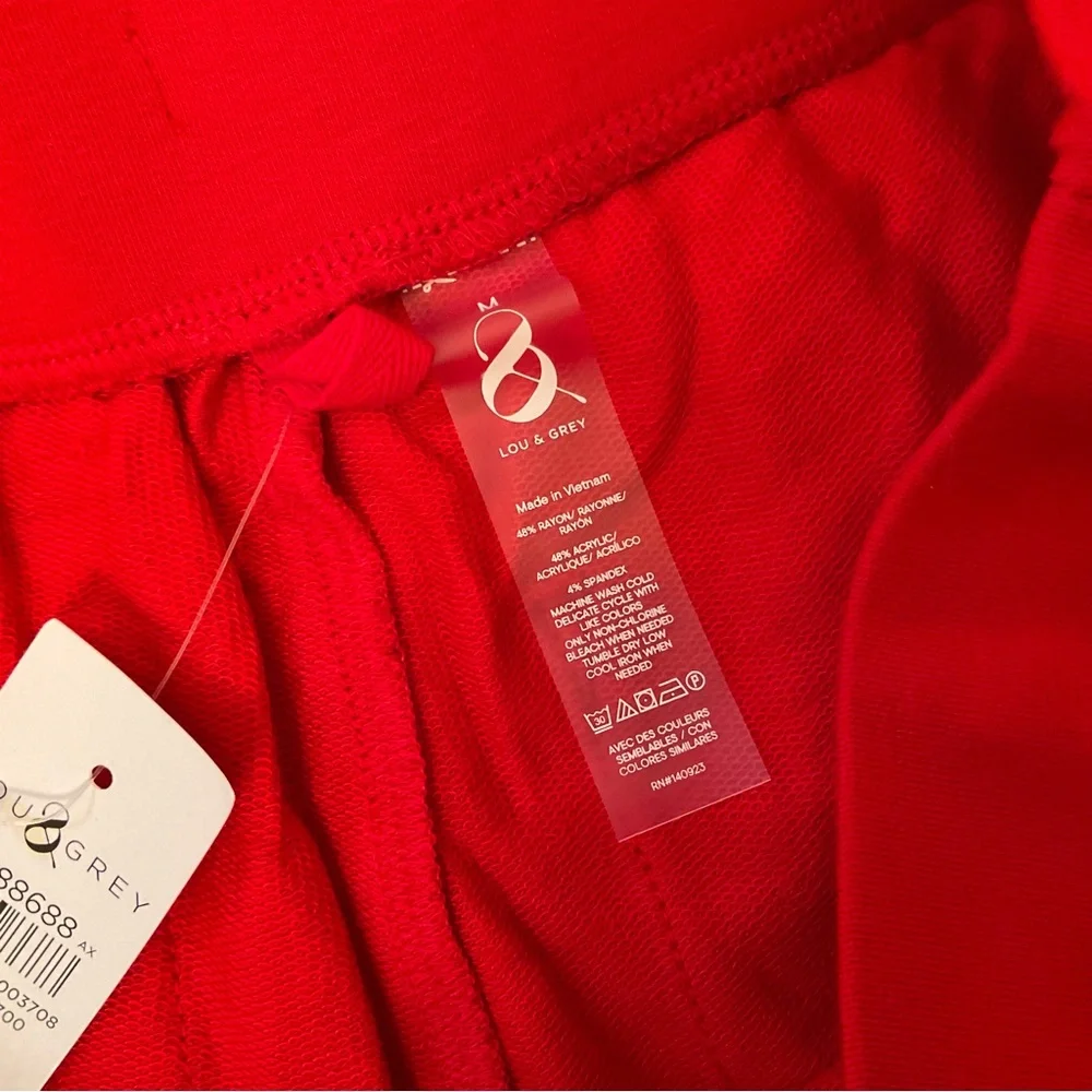 Lou & Grey Signaturesoft Drawstring Shorts - NWT - Medium - Tango Red